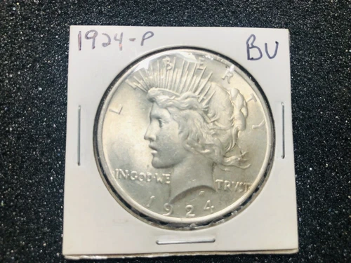 1924-P -- PEACE SILVER DOLLAR BU UNCIRCULATED BEAUTIFUL EXAMPLE OF THIS COIN