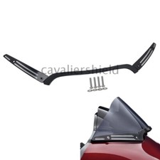 Motorcycle Split Windshield Center w/Side Trim Black For Harley Road Glide 15-19