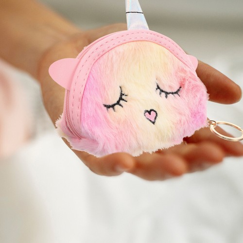 Portamonete Unicorno Mancare Simpatici Portafogli Da Donna in Peluche - Foto 11 di 12