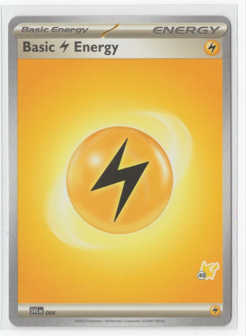 Pokemon Lightning Energy SVE 004 Pikachu Stamp #43