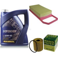 MANN-FILTER Inspektionspaket 5L Mannol Defender 10W-40 FüR CitroëN C5 Ii 2.0