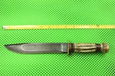 Marble's Gladstone 1918 IDEAL Two Line Stamp Full Stag Hunting Knife w/o Sheath