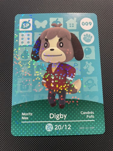Carte Amiibo Animal Crossing 009 Max / Digby Holo [EUR] - Série 1 - Near Mint