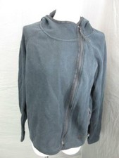 NIKE SIZE M WOMENS BLACK ATHLETIC FULL ZIP LONG SLEEVE COTTON HOODED JACKET T654