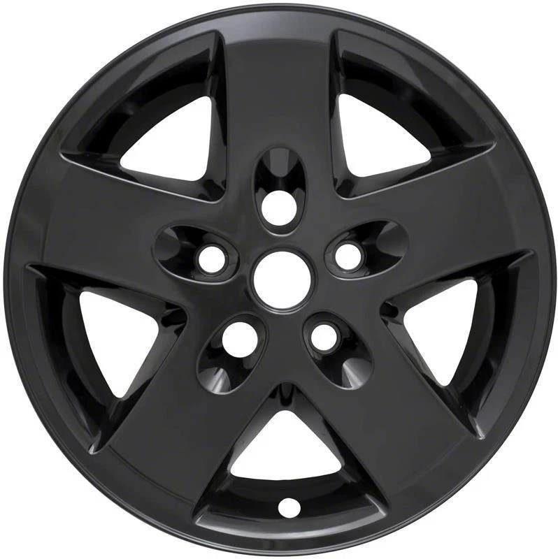 2007-2018 Jeep Wrangler IMP-340BLK 17" 5 Raios Preto Brilhante Peles de Roda NOVO CONJUNTO/4 - Imagem 3 de 4