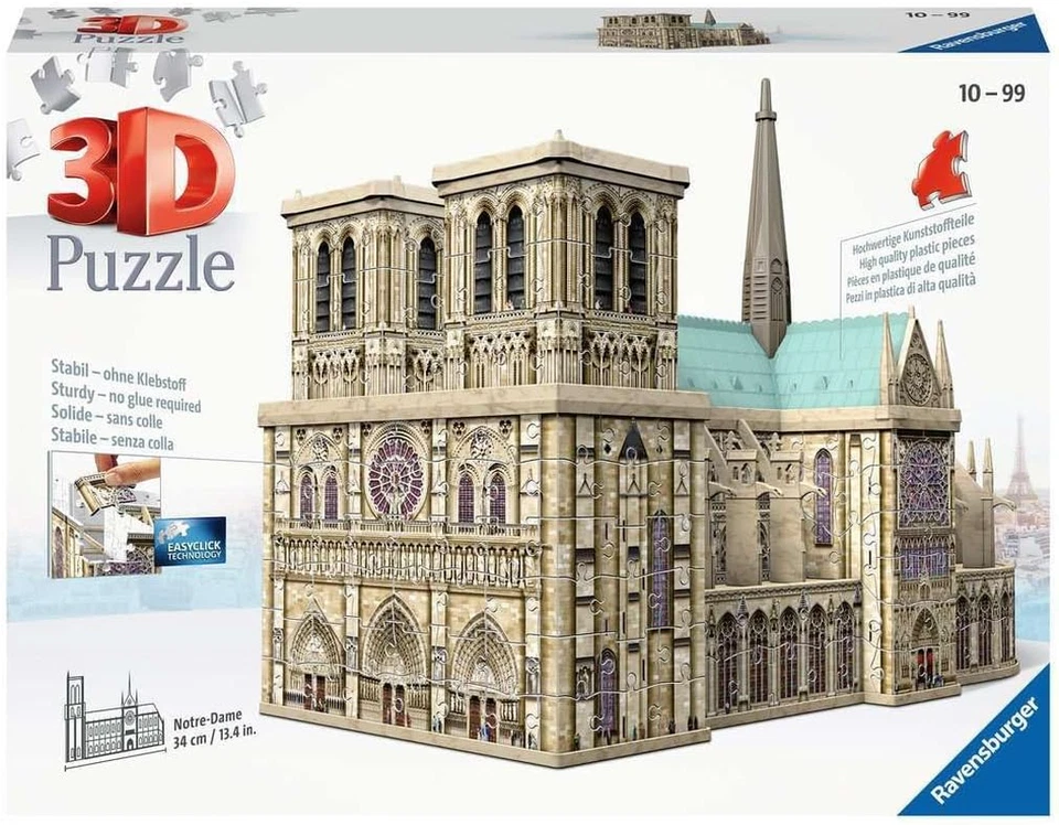 Notre Dame - Puzzle 3D Building Maxi - Immagine 4 di 4