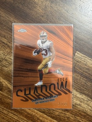 2025 Topps Chrome - Shadow Etch Christian McCaffrey #SE-11 Orange 23/25 Jersey #