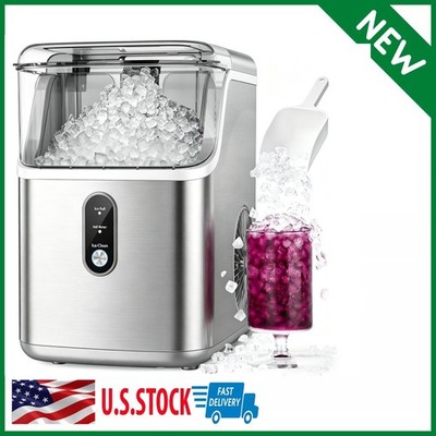 Nugget Ice Maker Countertop Machine Pellet Ice Portable Self-Cleaning 40LBS/24H