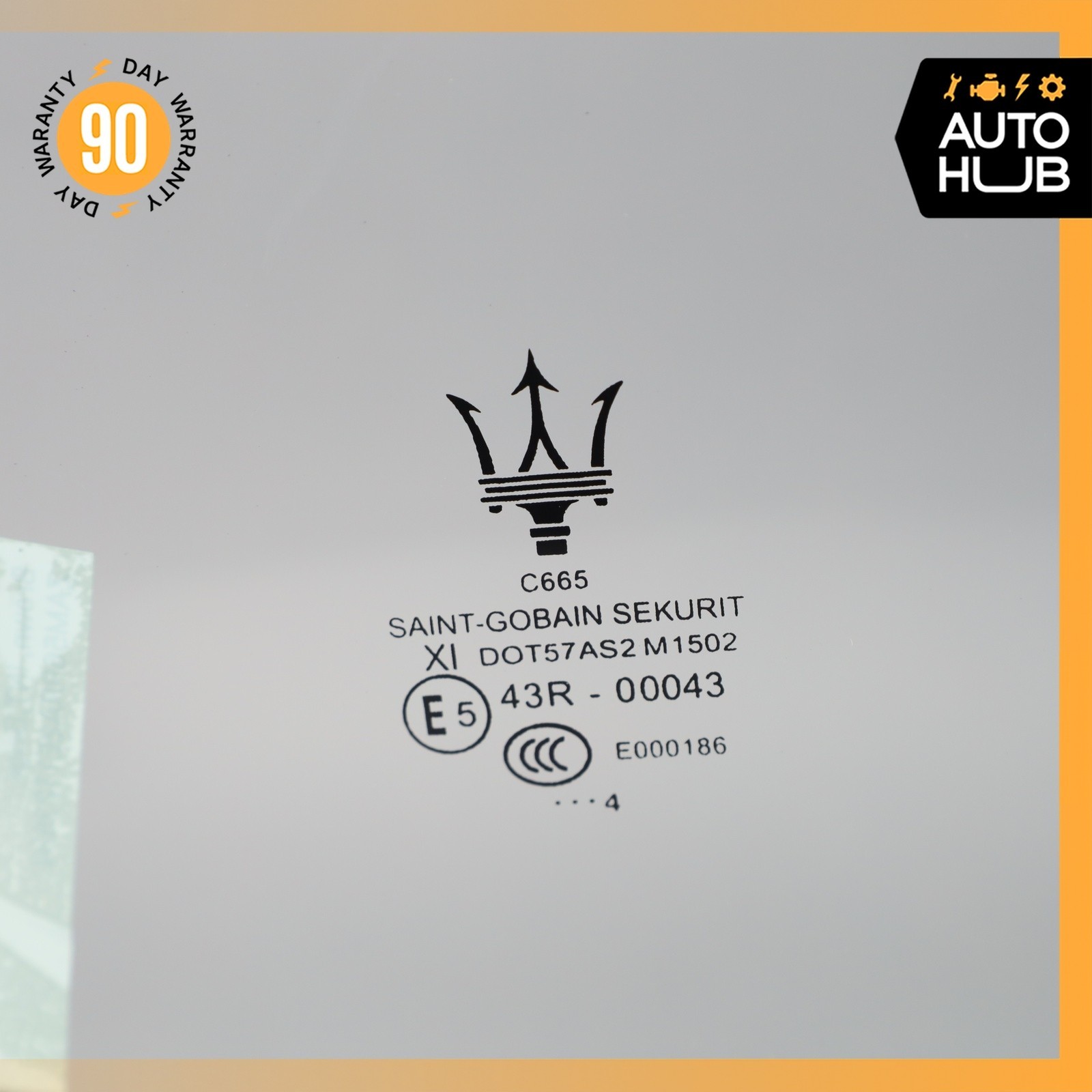 14-22 Maserati Quattroporte M156 GTS Rear Left Side Door Window Glass OEM