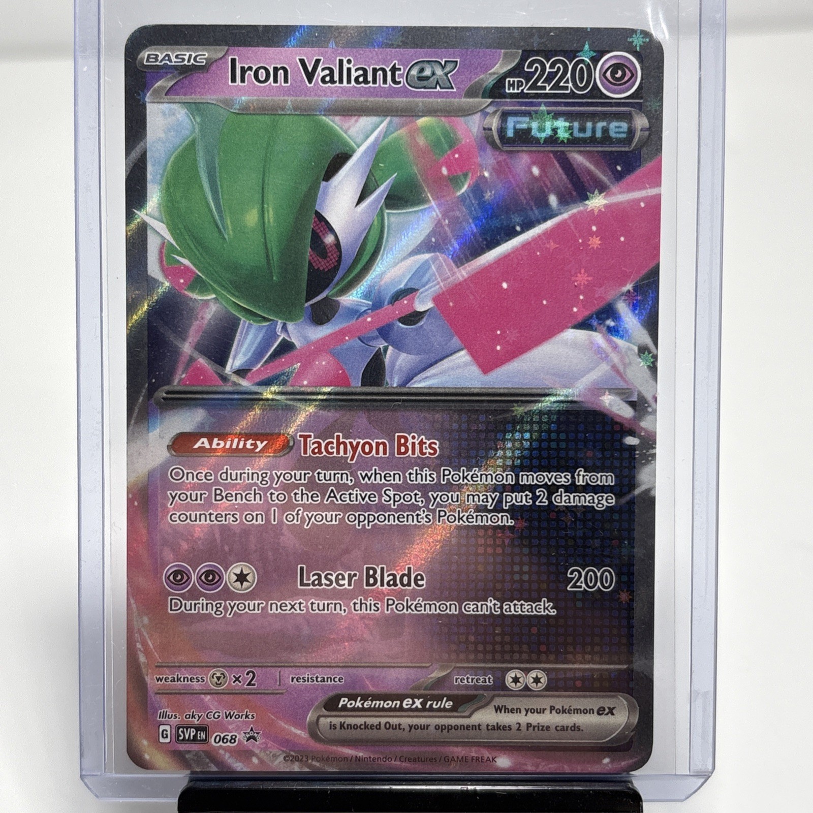 Pokemon IRON VALIANT EX SVP 068 Paradox Rift - ULTRA RARE HOLO PROMO NM
