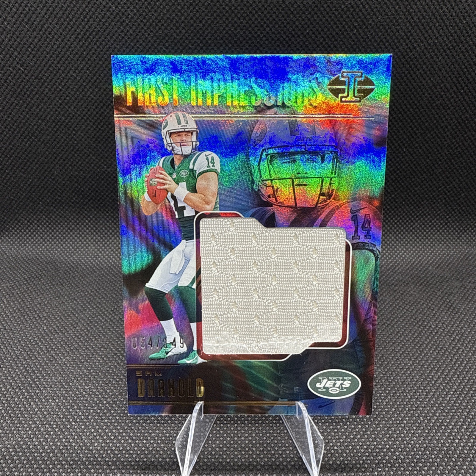 Sam Darnold Panini Illusions First Impressions Memorabilia #FISD Base