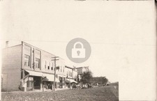 Street View Main St., Pellston MI Michigan 1907 RPPC Photo Postcard COPY