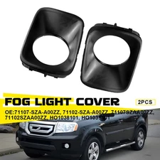New Pair Fog Light Trim Set Fog Lamp Cover Bezels For Honda Pilot 2009-2011