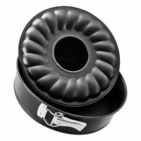 Zenker Black Metallic Springform M. Flach- Und Rohrboden Backform Schwarz Ø26Cm