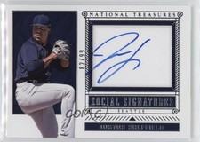 2019 Panini National Treasures Social Signatures 82/99 Justus Sheffield Auto 5w7