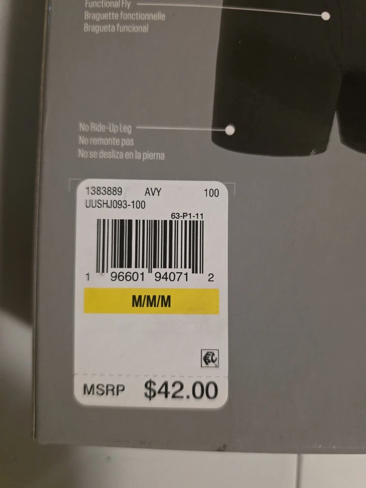 Boxer Under Armour Performance Algodão - Sólido 6 polegadas pacote com 3, Branco, Médio - Imagem 3 de 4