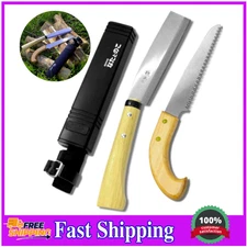 Japanese NATA Tool Knife 6.5 and Pruning Saw Set, Made in Japan, Bushcraft H...