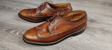 Mason Executive Imperials Longwing Wingtip Shoes 10.5D Brown Vtg Leather USA
