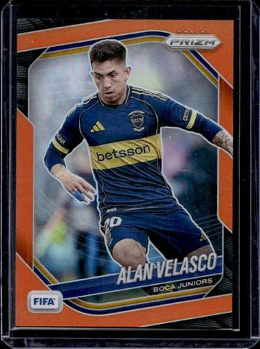 2025-26 Panini Prizm FIFA Alan Velasco Orange Prizm #/125 Boca