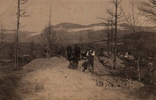 Produzione di ghiaia presso Schneeberg Snežnik cca. jurjeva dolina slovenia anni 1910