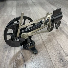 Antique Original Cast Iron Cutaway Steam Engine Demonstrator Welch 15”x6” Black