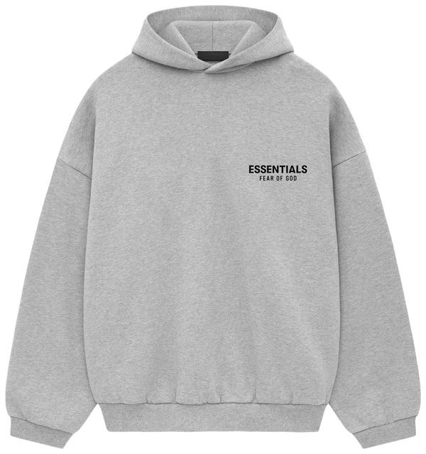 Sweat à capuche polaire Fear Of God Essentials (FW24) Gris chiné clair