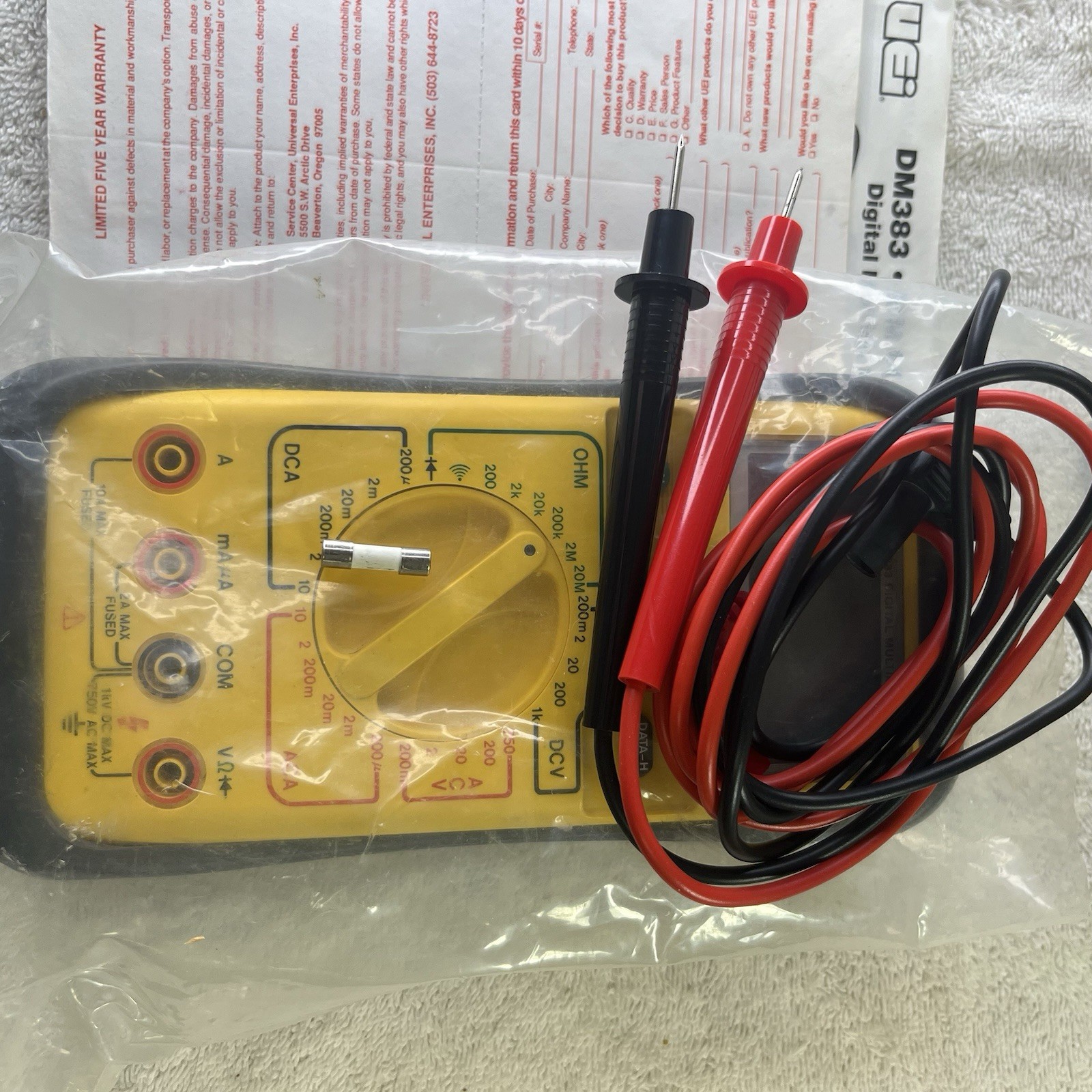 UEI new open box digital multimeter dm 383