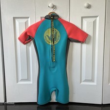 Vintage Neon Body Glove Wetsuit Neon Blue Size S-10