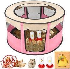 XL Chick Brooder Box Pink Double Door Up to 20 Baby Chicks