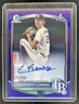 2025 Bowman Draft Cooper Flemming Chrome Auto Purple Refractor 1st #/250 Rays