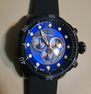 Invicta Venom F0003 Blau Metallic Quarz SS Uhr Gebraucht aus Japan