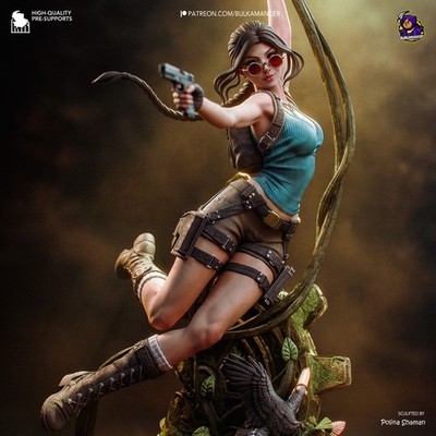 Lara Croft Tomb Raider 1/8 1/6 Resin Figure 3D Print Unpainted / Paint