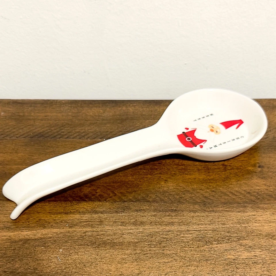 NWT: Godinger - Santa Claus, Merry Christmas, White Spoon Rest  - Image 2 of 3