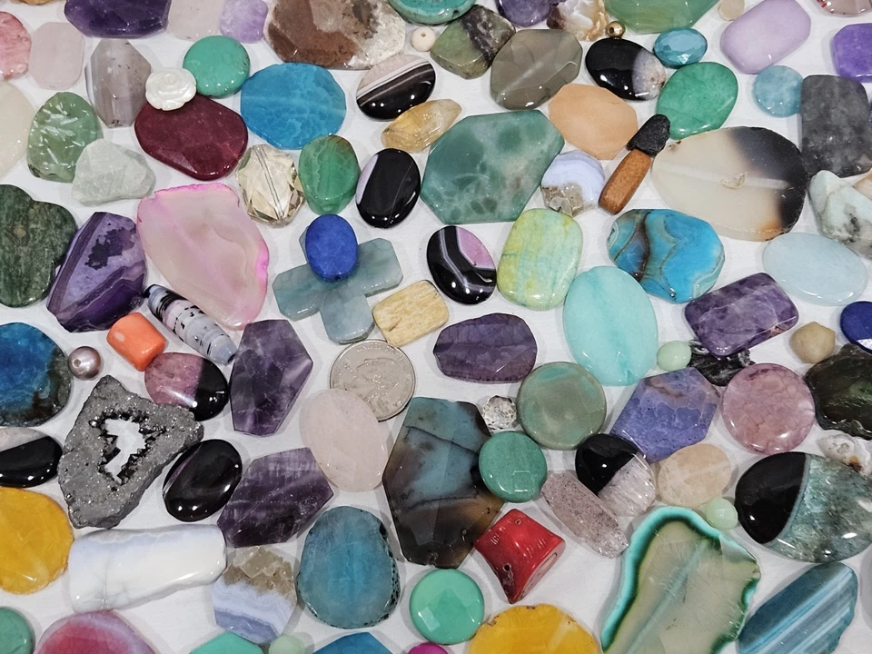 Huge 8 lb Lot Stones Gemstones Beads for Jewelry Making – Drilled  - Image 4 of 4