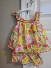 Cynthia Rowley Girls Fruit Print Tank Shorts Set Size S 5/6