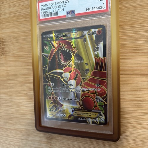 2015 POKEMON XY PRIMAL CLASH #150 FULL ART/GROUDON EX PSA 7 - Picture 5 of 8
