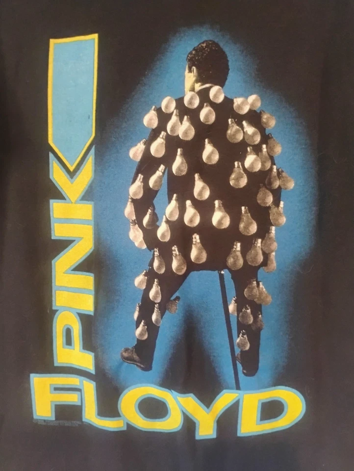 Camiseta Rara De Colección Hot Pink Floyd Original 1989 Bombilla Gira Mundial Europea Foto 3 de 4