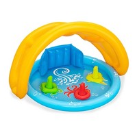 Bestway Aufblasbares Lernschwimmbad FüR Kinder Mit Abnehmbarem Dach 115X89X76