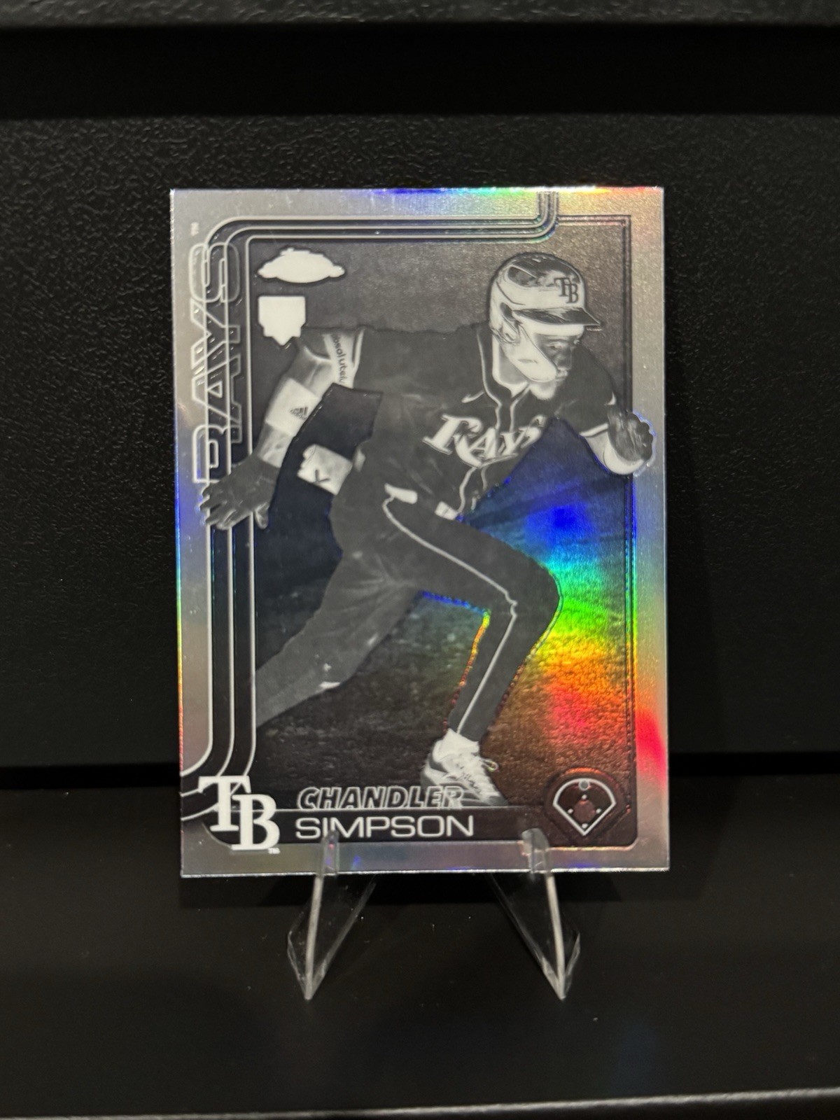 2025 Topps Chrome Update Chandler Simpson Negative Refractor RC #USC179