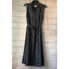 Christopher & Banks Sleeveless Button Up Dress with Tie Belt Size 6