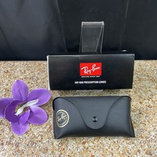 Ray-Ban Eyeglass/Sunglasses Snap Shut Soft Case W/Gold Logo  Gift Box/Black
