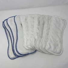 LOT Best Bottom Cloth Diaper Inserts Stay Dry 6 Medium 3 Large Plus 1 Overnight