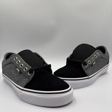 Vans Atwood Hombres Negro Gris Jaspeado Gamuza Talla 7.5 Parte Superior Baja Zapatos de Skate Tenis