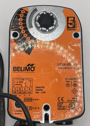 BELIMO B219SR + 24VAC 50/60Hz 600 PSI Spring Return Dampener Actuator.USED