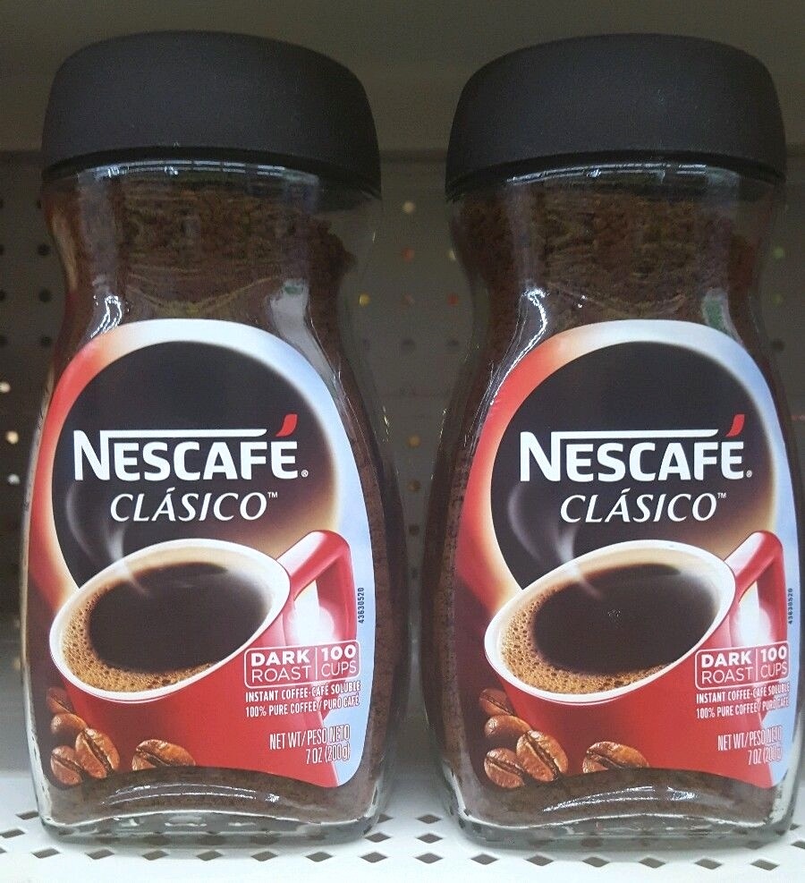 Nescafe Clasico Dark Roast Instant Coffee jars