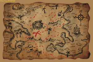 NEW TREASURE MAP PIRATE TOY PROP FANCY DRESS PIRATE COSTUME PARTY ACCESSORY