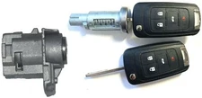 For GM Ignition/Door Lock Cylinder Switch Set W/2 Flip Remote Keys 5912543 4B