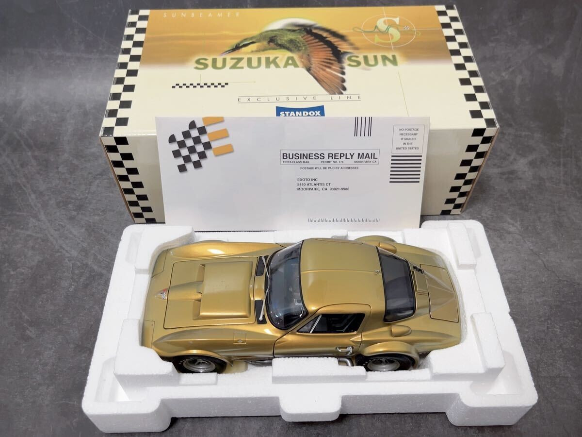 1/1 8Exoto Corvette Grand Sport Coupe Standox Suzuka Sun 1963 Gold