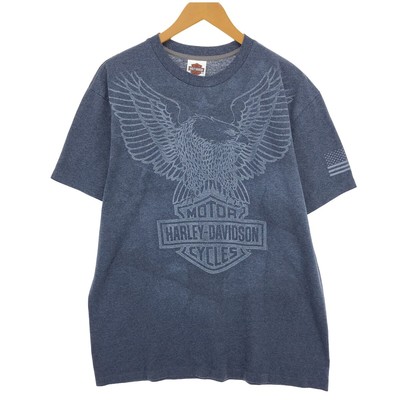 Harley-Davidson Eagle Pattern Motorcycle Bike T-shirt Men 