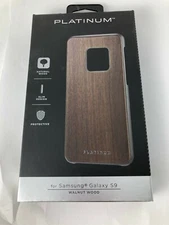 Platinum hard Natural / Real Wood Case for Samsung Galaxy S9 - Walnut Wood 